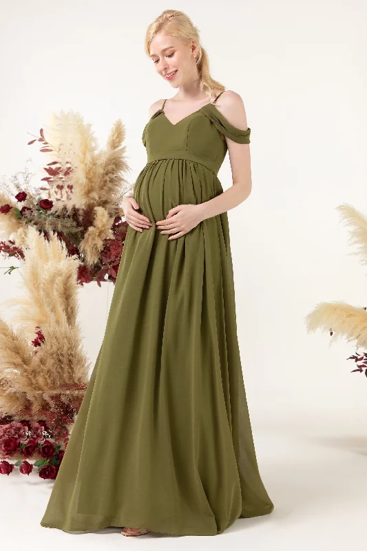 Lace Sleeves Dress A-Line Floor Length Chiffon Bridesmaid Dress CB0476M