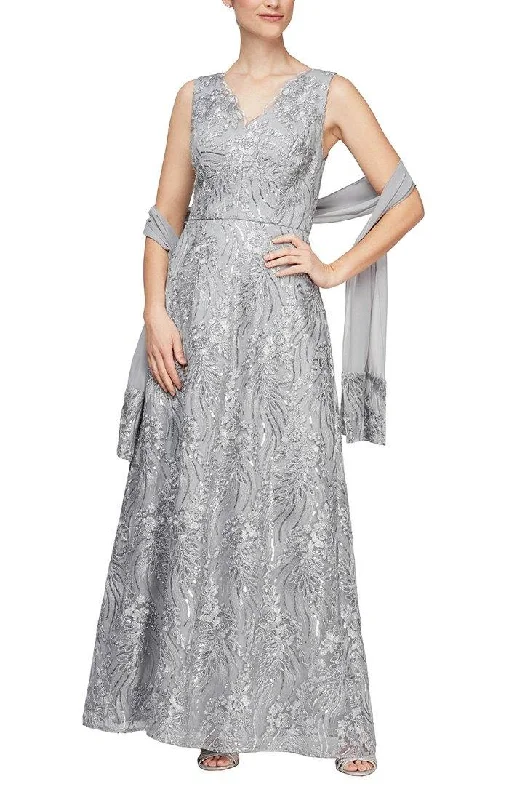 Sequin Maxi Dress Alex Evenings 81171077 Mother of the Bride Long Dress