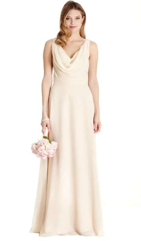 Elegant Beaded Dress Aspeed Design - Sleeveless Cowl Neck A line Dress