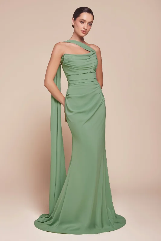 Princess Ball Gown Chiffon Fitted Convertible Gown by Ladivine 7433