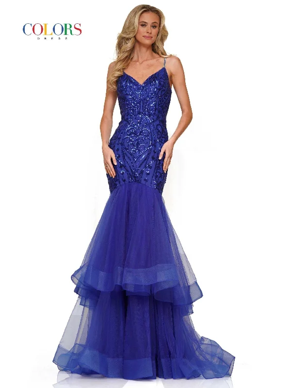 Maxi Formal Dress Colors 2978 Colors Fitted Long Evening Dress