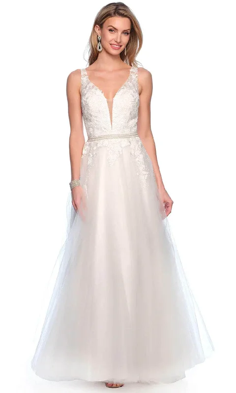 Red Carpet Dress Dave & Johnny Bridal 10765W - Beaded Waist Bridal Gown