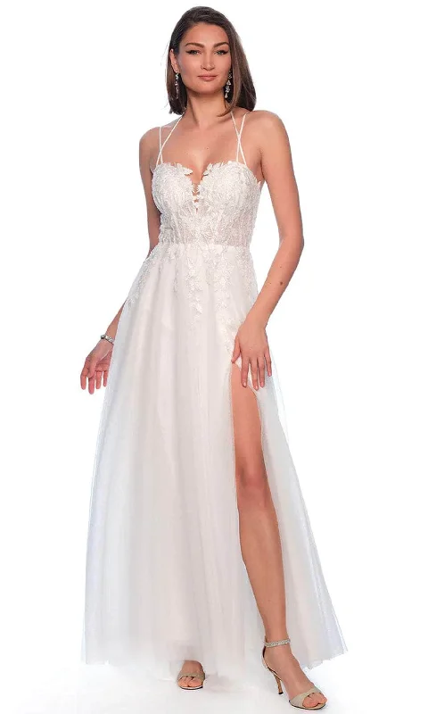 Glamorous Formal Dress Dave & Johnny Bridal 11949 - Cross Strap Bridal Gown