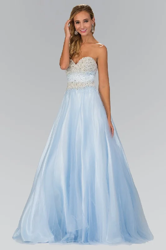 Full Skirt Dress Elizabeth K - GL2155 Beaded Sweetheart A-Line Gown