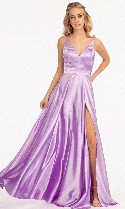 Knee-Length Dress Elizabeth K GL1991 - Strappy High Slit Affordable Prom Dress