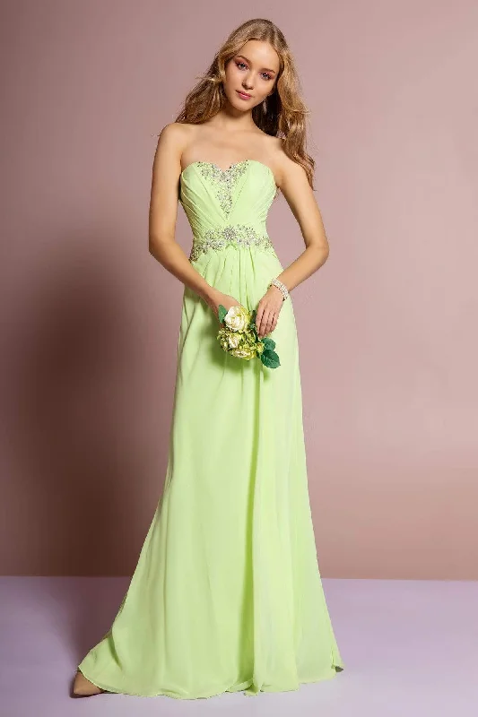 Mermaid Gown Elizabeth K - GL2060 Crystal Beaded Strapless Sweetheart A-Line Gown