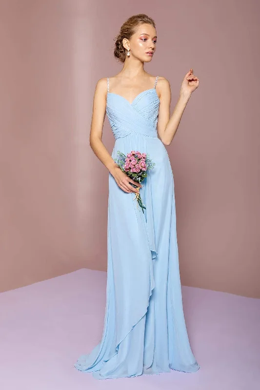 Backless Dress Elizabeth K - GL2666 Shirred Surplice Sweetheart Bodice Gown
