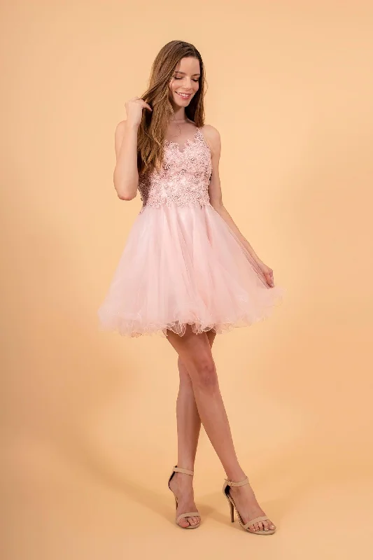 Deep V-Neck Dress Short Prom Dress Formal Homecoming