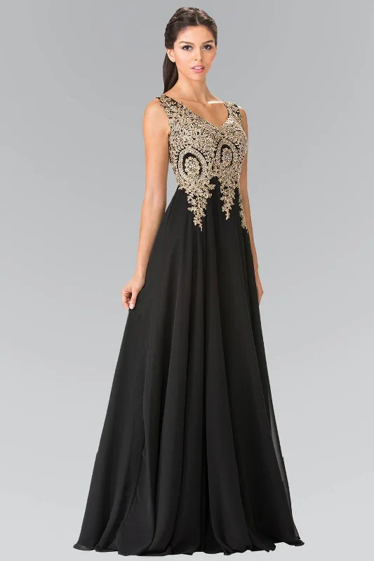 Delicate Lace Dress Embroidered Chiffon Long Prom Dress Formal