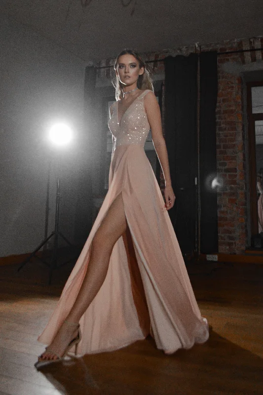 Unique Formal Dress Evening Dress Jenni with Slit