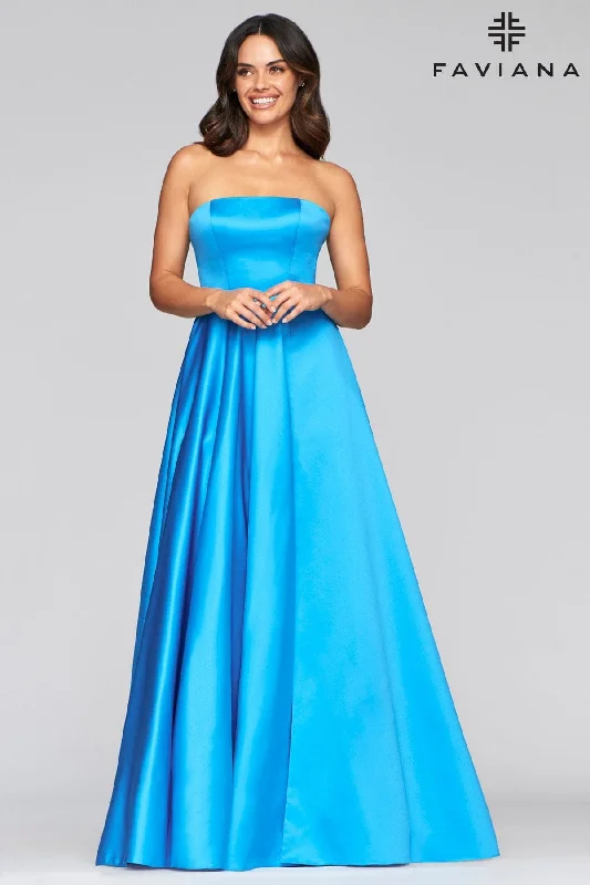 Open Back Dress Ball Gown Dress With Straight Neckline And Lace Up Back