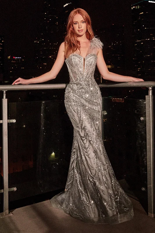 Formal Attire Cinderella Divine CB087 Formal Sleeveless Long Prom Gown