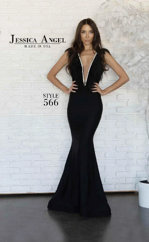 Pearl Embellished Gown Jessica Angel Long Formal Mermaid Gown 566
