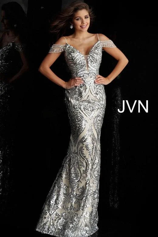 Mermaid Gown Jovani 67256 Prom Long Off Shoulder Formal Dress