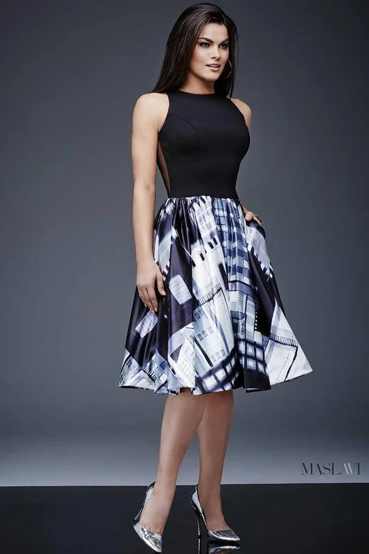 Lush Satin Gown Jovani M365 Sleeveless Cocktail Dress