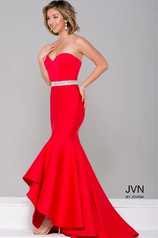 Lush Satin Gown Jovani 41956 Strapless Formal Long Evening Dress