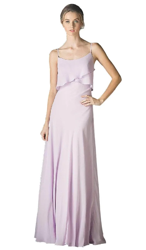 Unique Formal Dress Ladivine CF074 - Sleeveless Surplice Ruffled Bodice A-Line Long Dress Unique Formal Dress Ladivine CF074 - Sleeveless Surplice Ruffled Bodice A-Line Long Dress