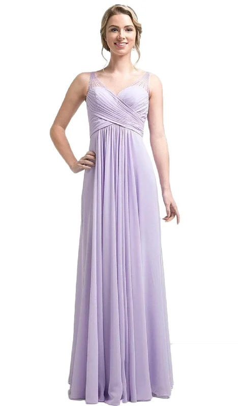 Elegant Wedding Gown Ladivine CJ214 - Strapless Crisscrossed Bodice A-Line Gown
