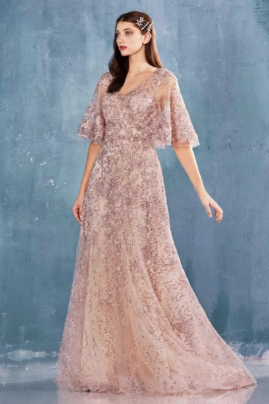 Drape Sleeve Dress Andrea & Leo CDA0972 Long Formal Dress Evening Gown