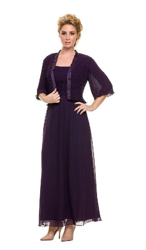 Subtle Shine Dress Long Mother of the Bride Dress With Jacket