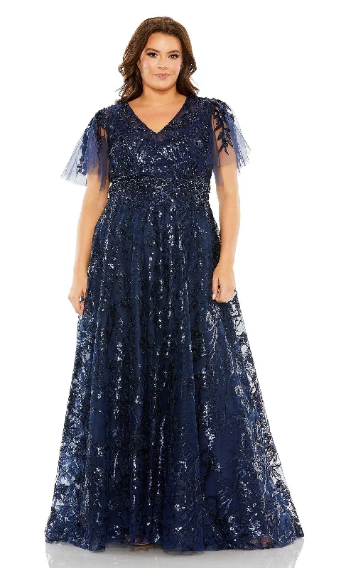 Organza Dress Mac Duggal Long Plus-Size Formal Dress 20469
