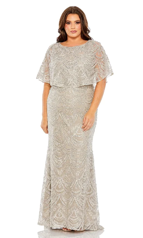 Fit And Flare Dress Mac Duggal Long Plus-Size Formal Dress 20470