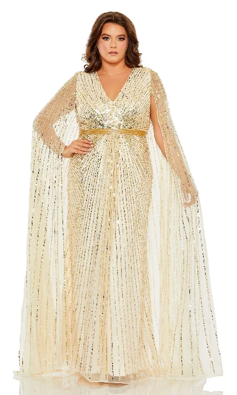 Slit Gown Mac Duggal Long Plus-Size Formal Dress 5804