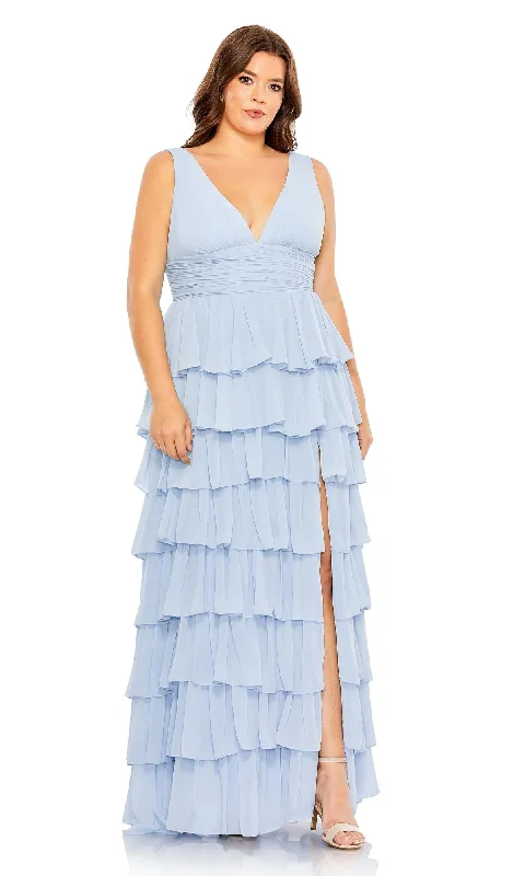 Off-Shoulder Dress Mac Duggal Long Plus-Size Formal Dress 68119