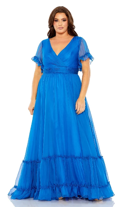 A-Line Gown Mac Duggal Long Plus-Size Formal Dress 68430