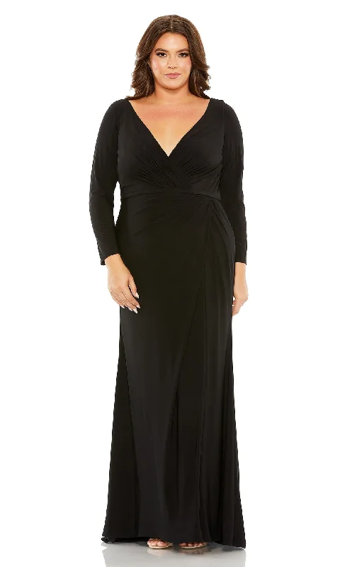 Velvet Dress Mac Duggal Long Plus-Size Formal Dress 68442
