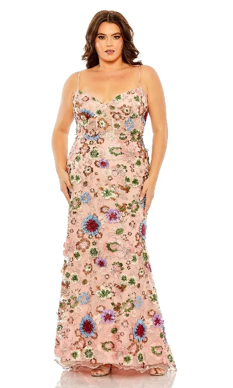 Glittering Evening Gown Mac Duggal Long Plus-Size Formal Dress 68531