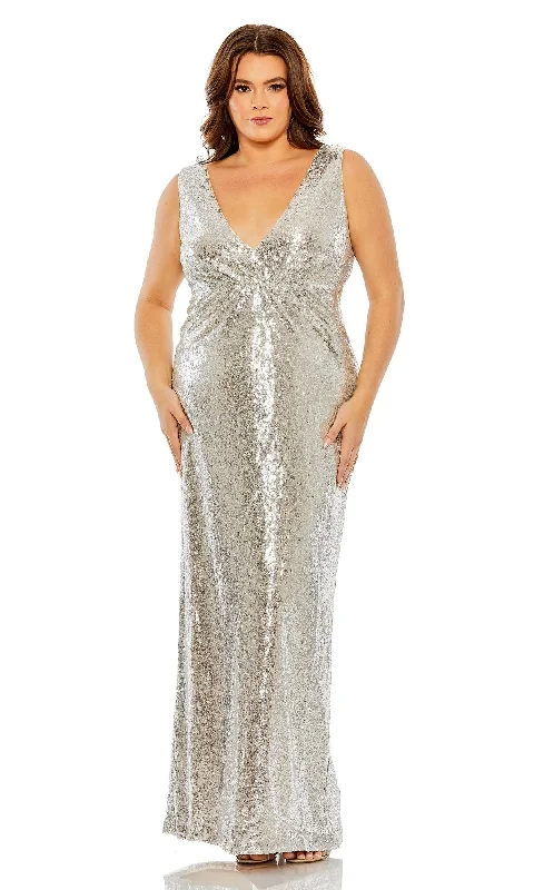 Embellished Maxi Dress Mac Duggal Long Plus-Size Formal Dress 68538