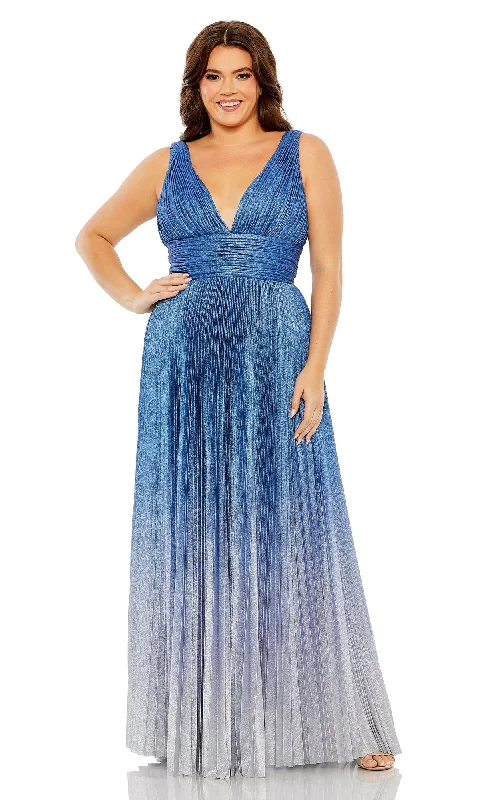 Maxi Dress Mac Duggal Long Plus-Size Formal Dress 77016