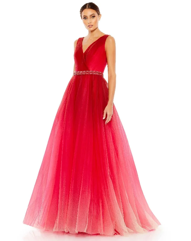 Applique Gown Mac Duggal 20378 Prom Long Sleeveless Ball Gown Sale