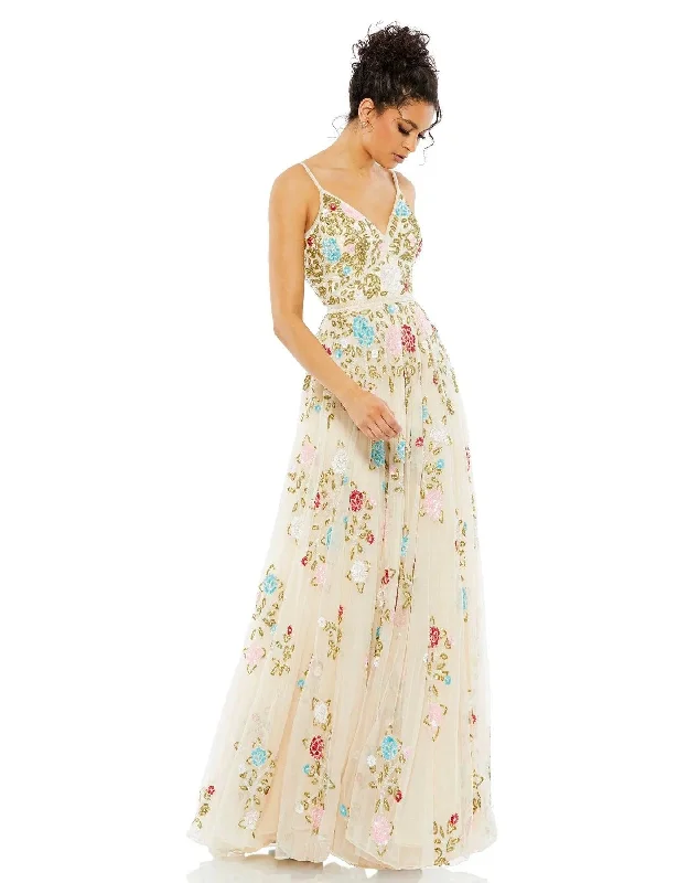 Red Carpet Dress Mac Duggal Long Formal Floral Prom Dress 5400 Sale