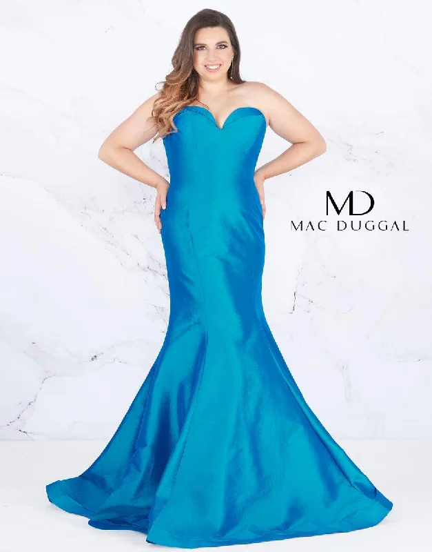 Glamorous Formal Dress Mac Duggal Long Plus Size Prom Dress