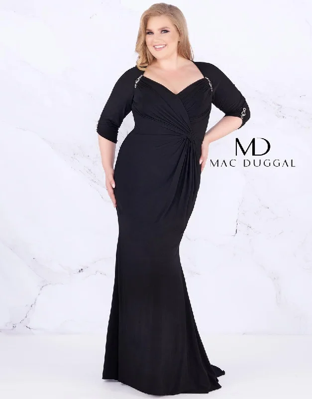 Luxury Dress Mac Duggal Long Plus Size Prom Dress