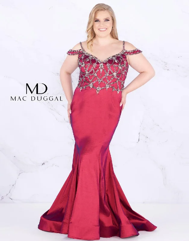 Maxi Dress Mac Duggal Long Prom Dress Plus Size