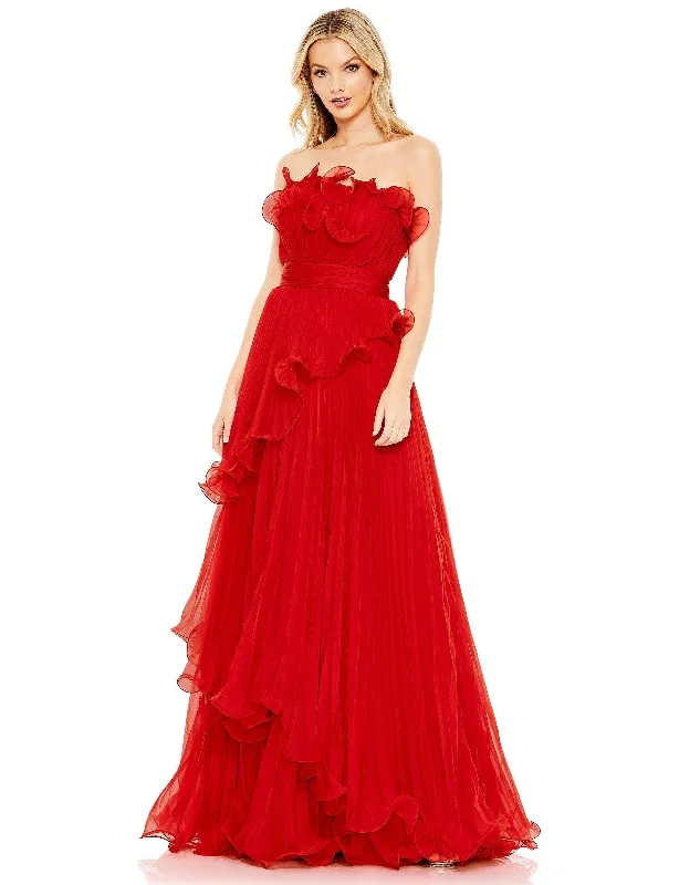 Lush Satin Gown Mac Duggal 49537 Prom Long Strapless Formal Gown