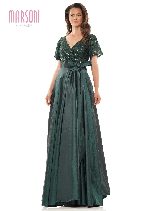 Off-Shoulder Gown Marsoni M316 Colors Long Formal A Line Dress