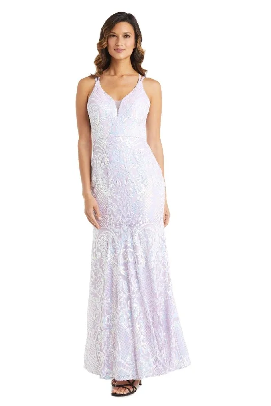 Embellished Dress Morgan & Co 12950 Long Fitted Formal Prom Dress