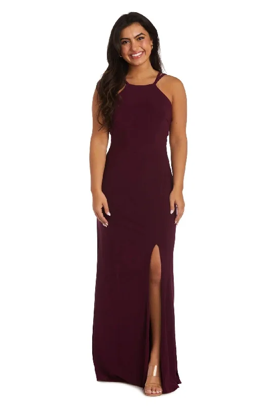 Classic Evening Dress Morgan & Co 12489A Prom Fitted Long Formal Gown