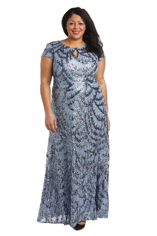 Floor-Length Satin Dress Nightway Long Formal Plus Size Evening Dress Sale 22018W
