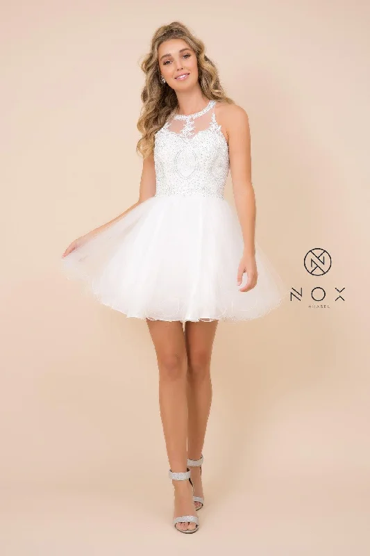 Formal Red Dress Sleeveless Short Tulle Homecoming Dress