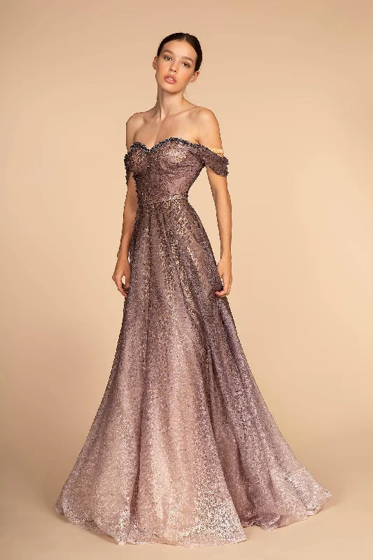 Fitted Formal Dress Off Shoulder Ball Gown Long Prom Dress Sale