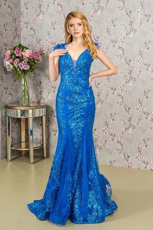 Sophisticated Gown Prom Long Formal Glitter Mesh Mermaid Dress