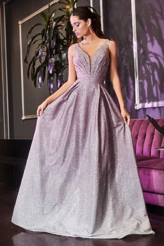 Embellished Dress Cinderella Divine CD9174 Prom Long Metallic Glitter Ombre Evening Dress