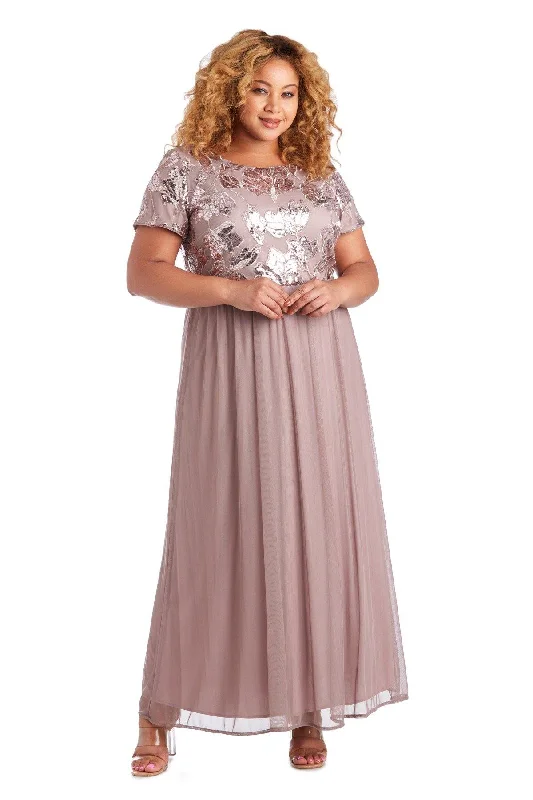 Party Dress R&M Richards 7058W Long Plus Size Formal Dress