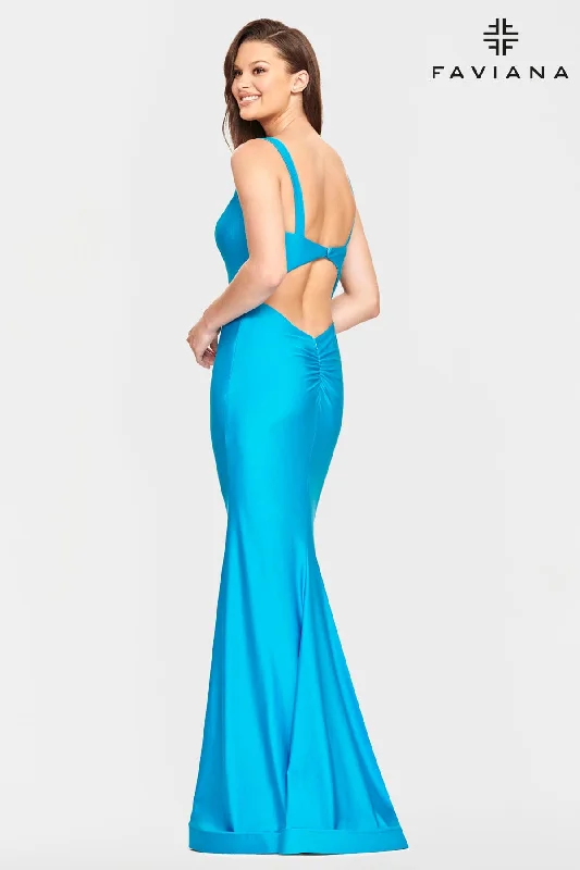 Stunning Party Dress Simple Prom Dress With Scoop Neck And Cutout Back