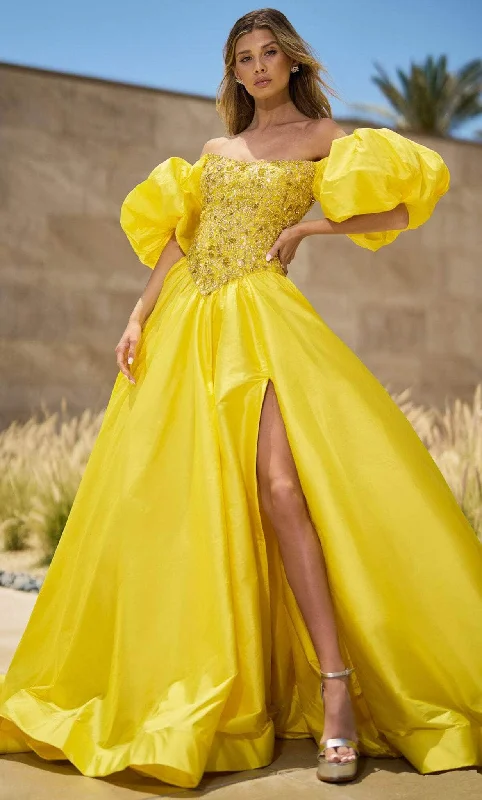 Sophisticated Gown Sherri Hill 55641 - Beaded Ballgown with Slit